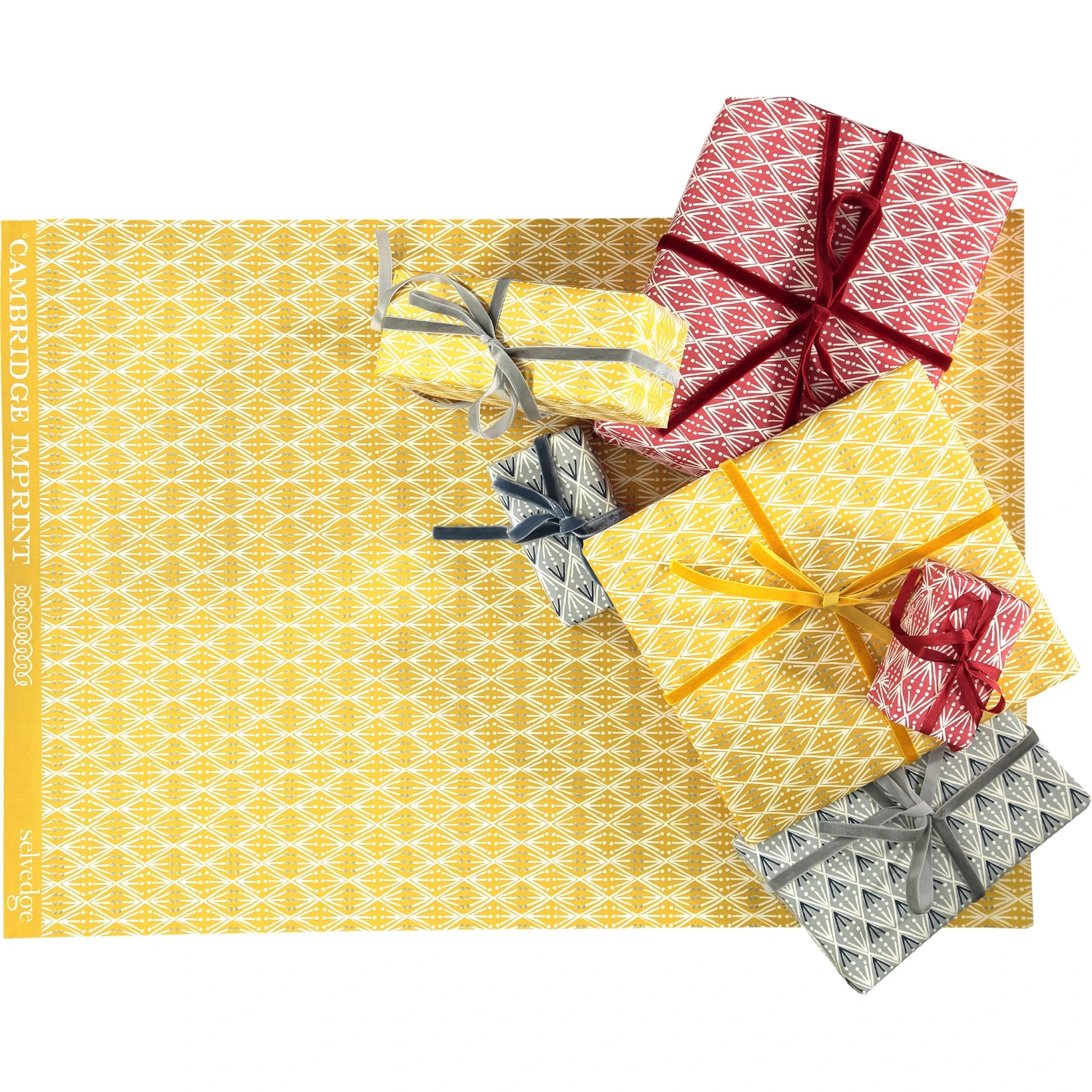 Selvedge & Cambridge Imprint, Gift Wrapping Paper (Assortment Of Colours Available) 9 Selvedge & Cambridge Imprint, Gift Wrapping Paper (Assortment Of Colours Available) - Image 7
