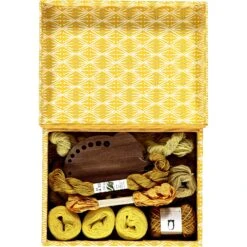 Selvedge And Cambridge Imprint, Haberdashery Box (Assortment Of Colours Available) -selvedge Outlet yellow 1 TOSEND048x2048